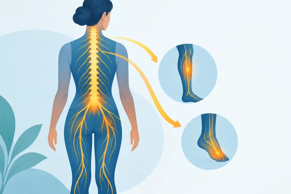 How Nerve Symptoms Spread Downward From the Spine